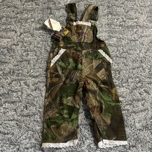 Lil Joey Kritters Girls Ranger Camo “You Go Girl” Overalls Size 12-18 Months NWT
